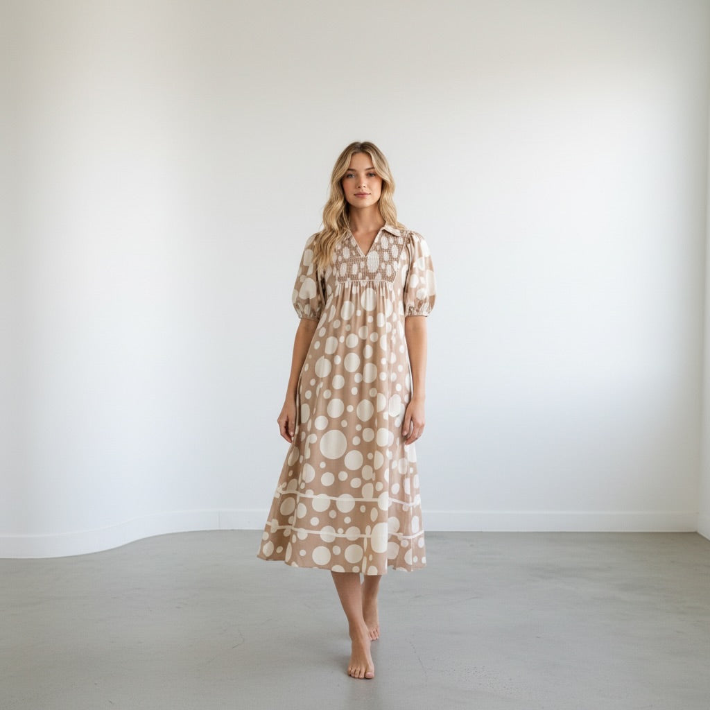 Brown/White JODIFL Women-Dresses/Rompers, Small